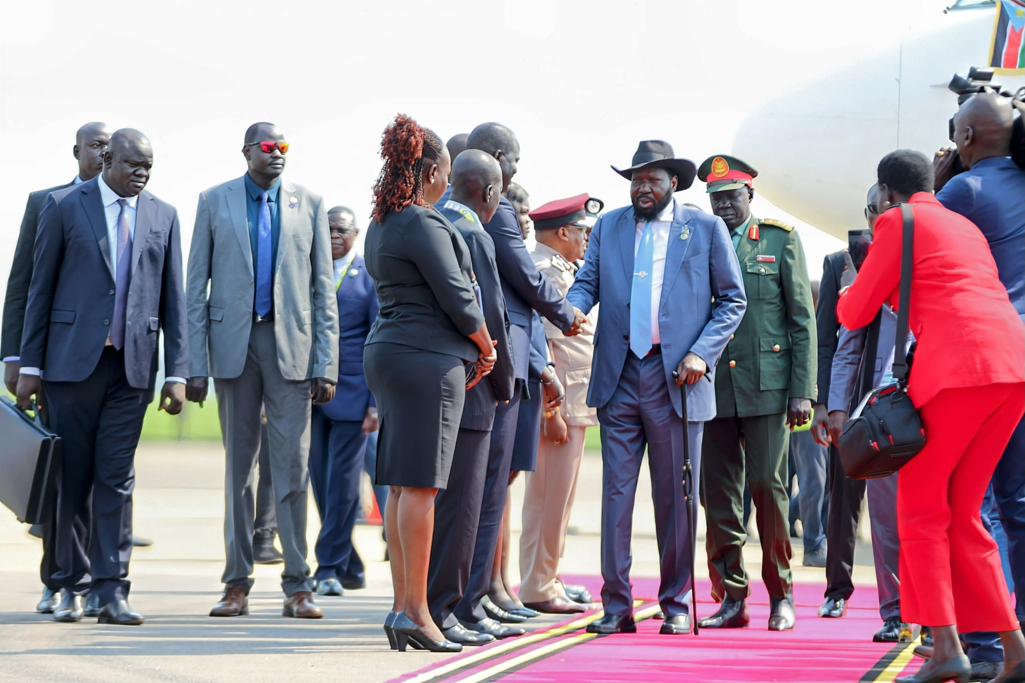 Arrival of H.E. President Salva Kiir Mayardit for the NAM Summit